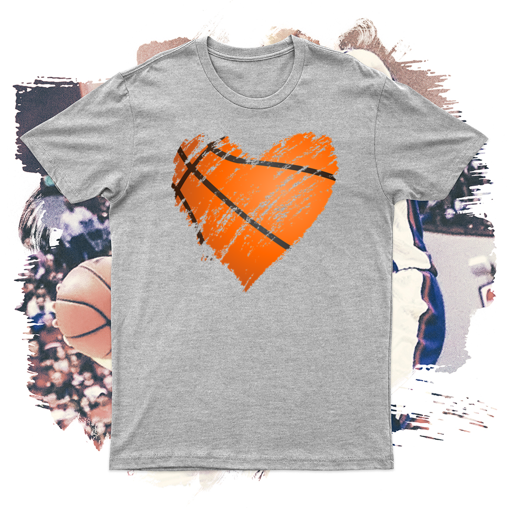 Basketball Heart Soft Blend Tee