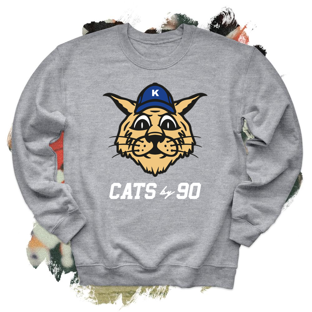 Cats By 90 White Crewneck