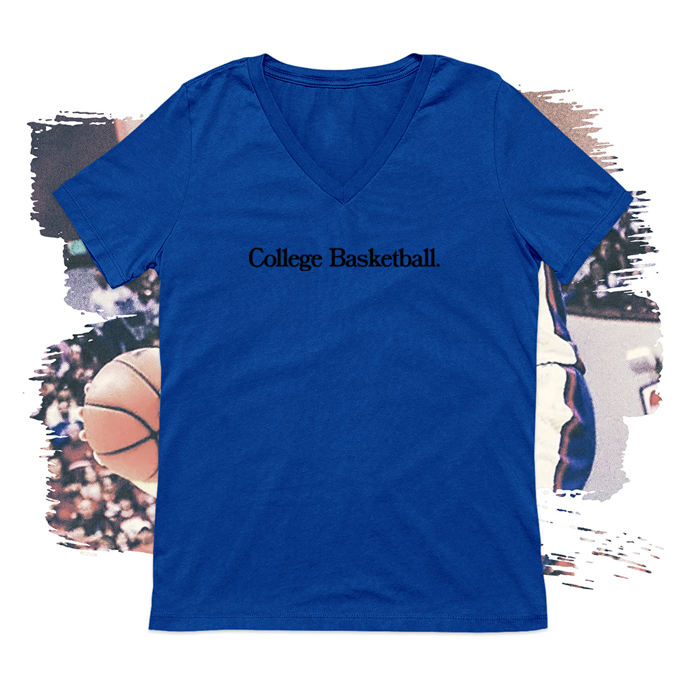 College Basketball Black V-Neck