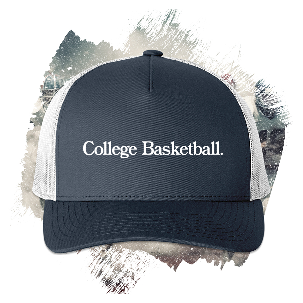 College Basketball White Trucker Cap