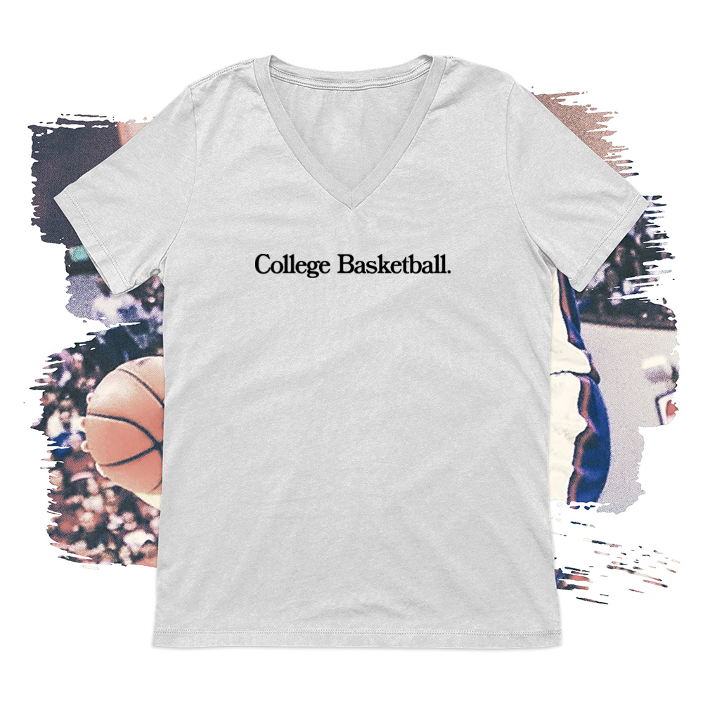 College Basketball Black V-Neck