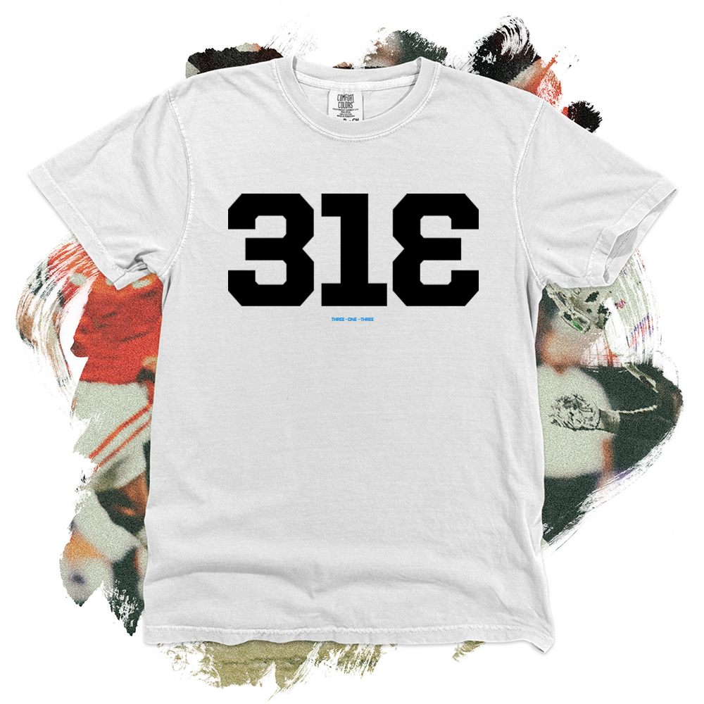 Three One Three Black Comfort Blend Tee