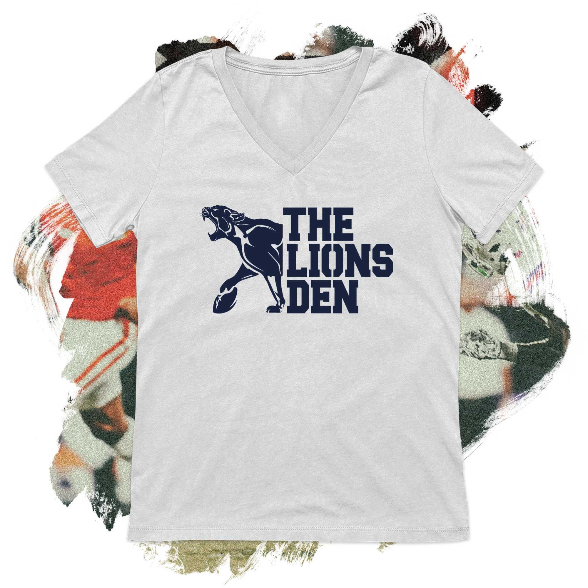 The Lions Den Blue V-Neck