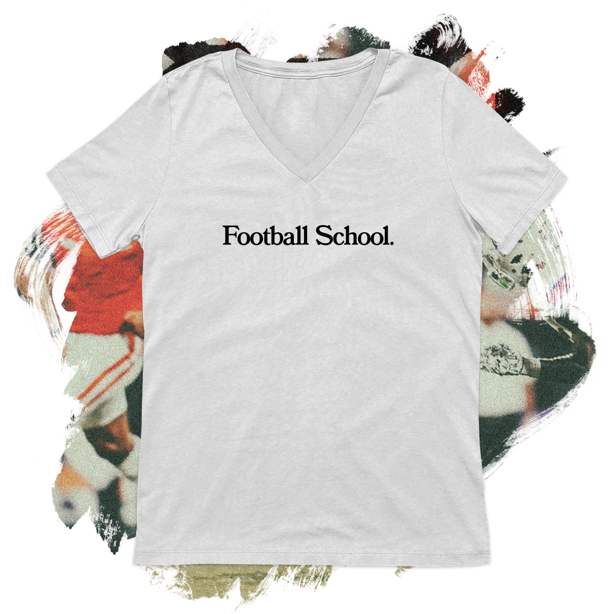 Football School Black V-Neck