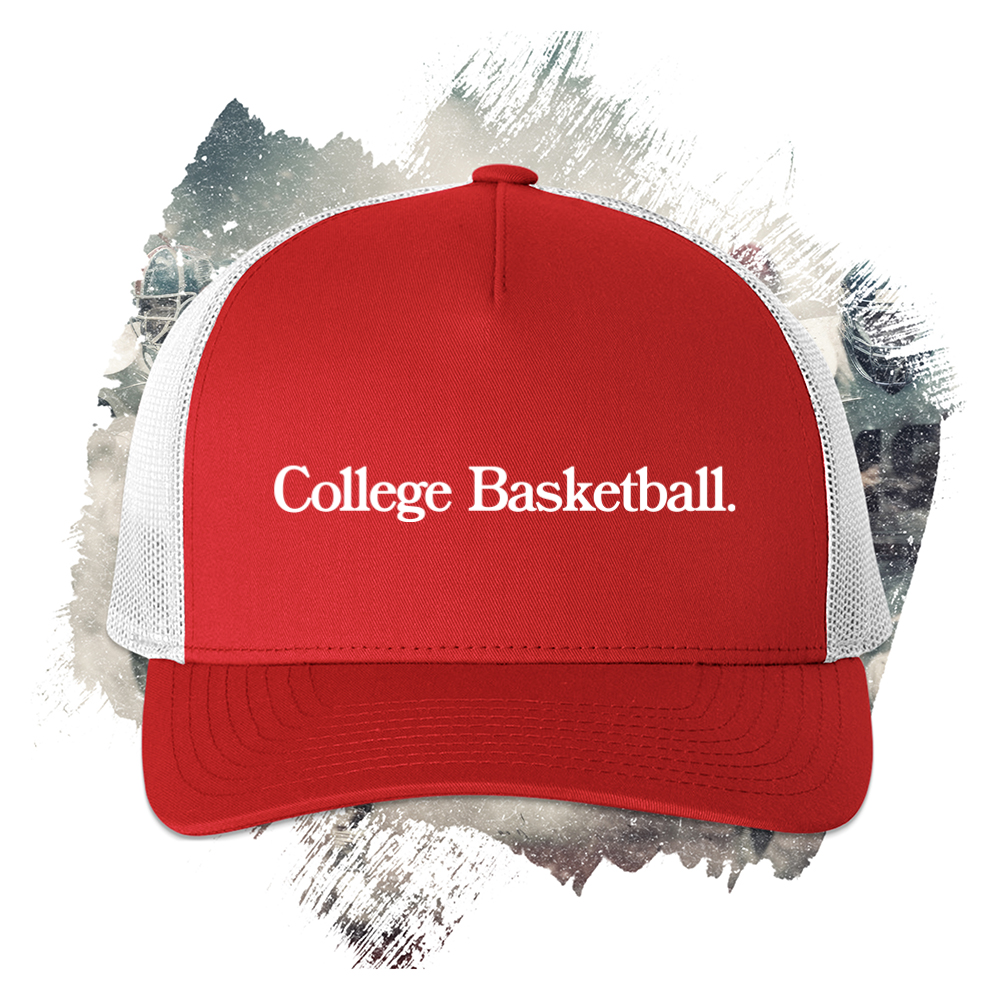 College Basketball White Trucker Cap