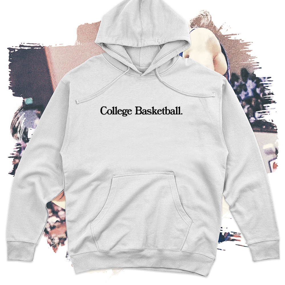 College Basketball Black Midweight Hoodie